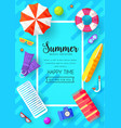 summer vecetion time brochure cards se vector image