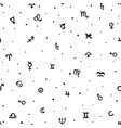 geometric pattern with alchemy symbols vector image vector image