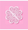 greeting card with a flower from lace hearts vector image