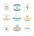 summer holidays labels and badges retro typography vector image