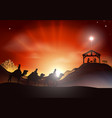 traditional christmas nativity scene vector image vector image