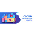 cloud computing security concept banner header vector image vector image