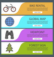 outdoor recreation banner templates set vector image