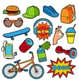 fashion patch set vector image