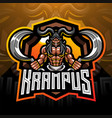 krampus esport mascot logo design vector image