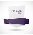 white paper banner vector image vector image
