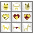 assembly flat shading style icons dogs cats pets vector image vector image