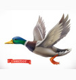 duck hunting 3d icon vector image vector image