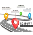 street road map for business infographics vector image vector image