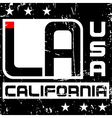 t shirt typography graphics los angeles california vector image