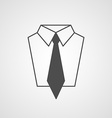 tie and shirt design icon business flat symbol vector image vector image