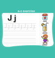 alphabet a-z exercise with cartoon vocabulary vector image vector image