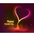 dark background with glowing heart for my vector image vector image