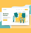 landing page template business partner vector image vector image