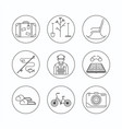 retirement outline icon vector image