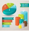 abstract 3d infographics template vector image vector image