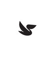 creative flying pelican bird logo symbol vector image
