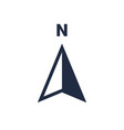 north arrow icon n direction point symbol vector image vector image