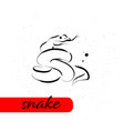 chinese snake year calendar animal silhouette vector image