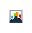 graph mountain logo icon design vector image