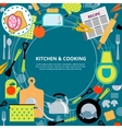 kitchen home cooking concept poster vector image