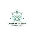 cannabis hemp marijuana leaf geometric logo vector image vector image