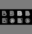 capital letter b modern set for monograms logos vector image vector image