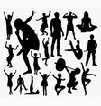 people activity silhouette vector image vector image