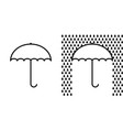 icon umbrella sign protection from rain vector image