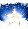 golden christmas star background vector image vector image