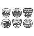 retro cars vintage vehicles icons set vector image