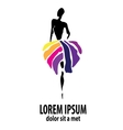 shop logo fashion girl vector image vector image