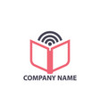 smart learning education book characters logo vector image