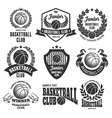 basketball logo set vector image vector image
