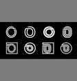 capital letter o modern set for monograms logos vector image vector image