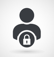 user login or access authentication icon vector image