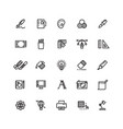 graphic design tools creative office stationery vector image