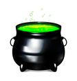 halloween witches cauldron drawing vector image vector image
