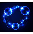 stylized glowing background with digital symbols vector image