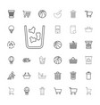 33 basket icons vector image vector image