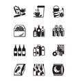 small grocery store icon set vector image