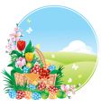 easter banner vector image vector image