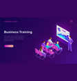 business training isometric concept seminar vector image