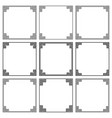 collection of simple square frames with elements vector image vector image