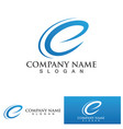 e letter logo template icon design vector image