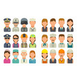 set icon character cook builder business vector image