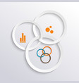 circles abstract paper background vector image