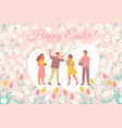 happy easter greeting card vector image