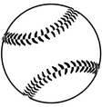 image of a baseball isolated in white background vector image