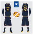 basketball uniform template design for vector image vector image
